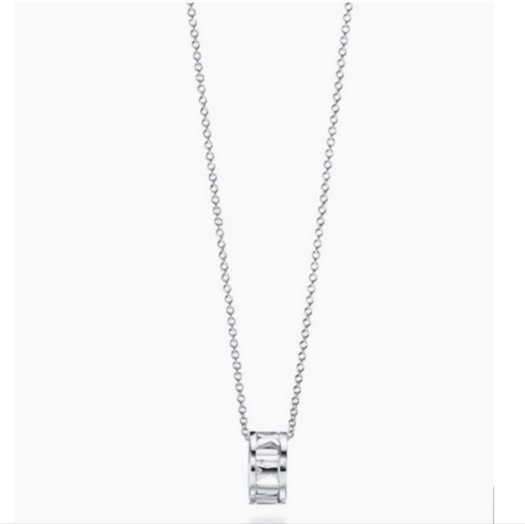 Authentic Tiffany & CO. Sterling Silver Open Atlas Pendant (925) - Picture 3 of 6